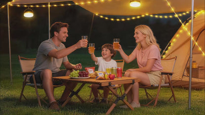 Démonstration de lampes de tente LED
