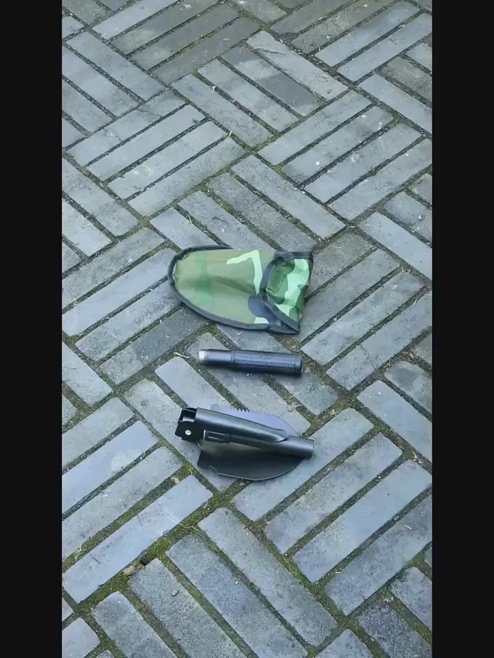 Démonstration d'une pelle pliante