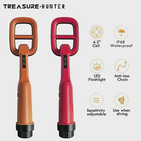 Pinpointer de plongée GT120 en utilisation